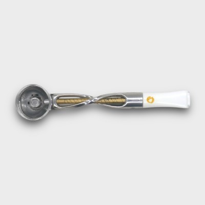 Falcon Shillelagh Twist Replacement Stem - White Chrome & Gold