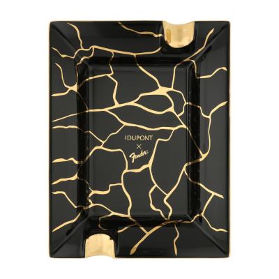 ST Dupont Cigar Ashtray - Fender - Black & Gold