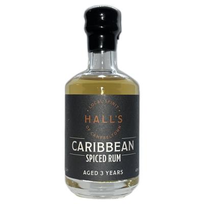 Halls Spiced Caribbean 3 Year Old Rum Miniature - 43% 5cl