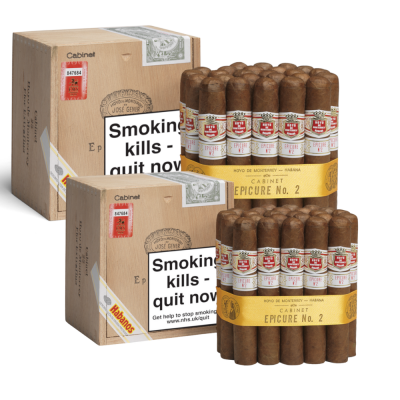 Hoyo de Monterrey Epicure No. 2 Cigar - 2 x Cabinet of 25 (50) Bundle Deal