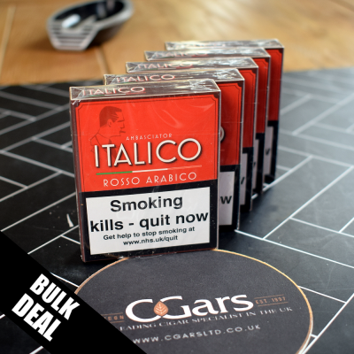 BUNDLE DEAL - Italico Rosso Arabica Cigars - 5 Packs of 5 (25 cigars)