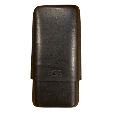SLIGHT SECONDS J Cure C.Gars Collection - Leather Cigar Case - Black 3 Cigar Capacity (End of Line)