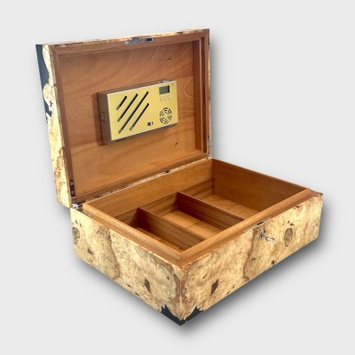 Jonathon Vaiksaar River Large Humidor - Horse Chestnut - 180 Cigar Capacity