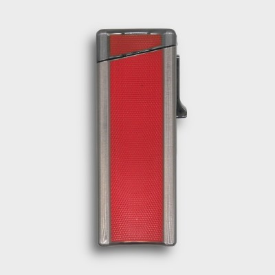 Eurojet Jet Lighter with Punch Cut and Rest - Gunmetal & Red
