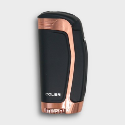 Colibri E3 Triple Jet Flame Lighter - Black & Rose Gold
