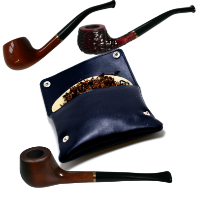 Ben's Lucky Dip Brog Caro 29 Pipe & Mystery Pipe Tobacco Presented in CGars Leather Pouch - 25g