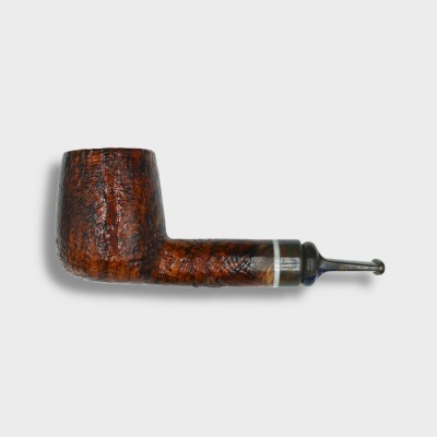 P Jeppesen IDA Handmade gr 3 Rusticated Straight 9mm Filter Fishtail Pipe (NEER432)