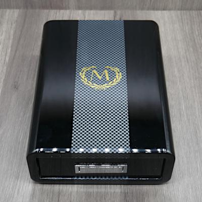 Myon High Lacquered Draw Ashtray Set - Carbon Fibre finish - Black