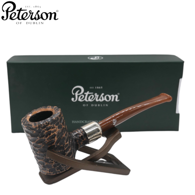 Peterson Derry Rustic 701 Nickel Mounted 9mm Filter Fishtail Pipe (PE2699)