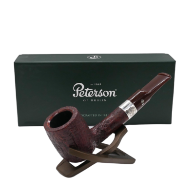 Peterson Irish Harp 53 Sandblast Silver Mounted Fishtail Pipe (PE2709)