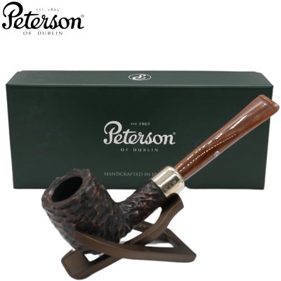 Peterson Derry Rustic 102 Nickel Mounted Fishtail Pipe (PE2762)