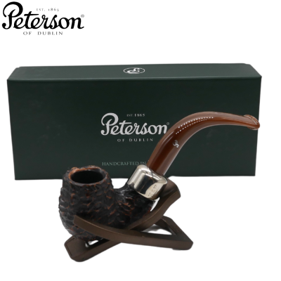 Peterson Derry Rustic 230 Nickel Mounted 9mm Filter Fishtail Pipe (PE2776)