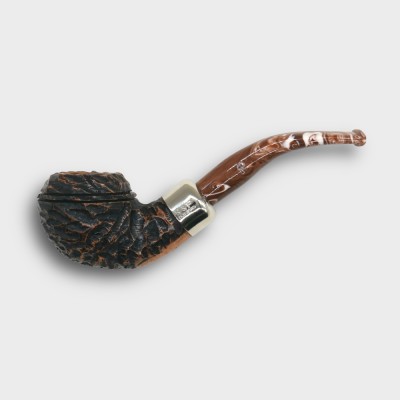 Peterson Derry Rustic 999 Nickel Mounted 9mm Filter Fishtail Pipe (PE3305)