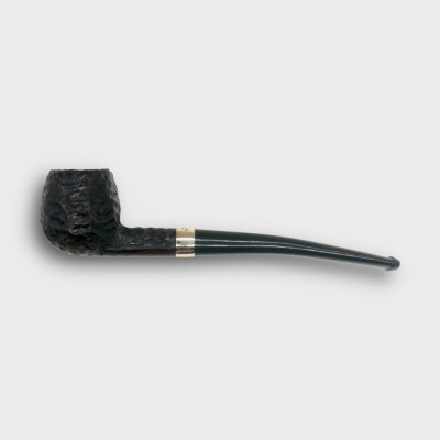 Peterson Junior Canted Apple Rusticated Nickel Mounted Fishtail Pipe (PE3395)