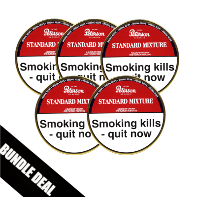 Bundle Deal - Peterson Standard Mixture Pipe Tobacco 5 x 50g tin (Formerly Dunhill Range)