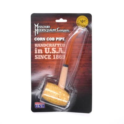 Missouri Meerschaum Corn Cob Mizzou Bent Pipe - Gift Pack