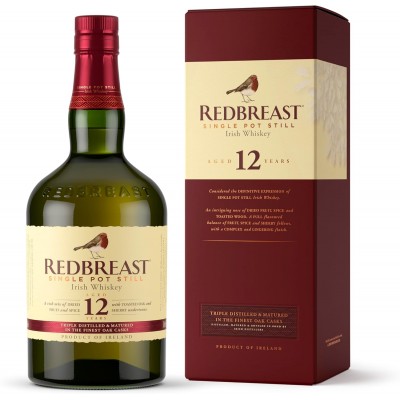 Redbreast 12 Year Old Single Pot Still Irish Whiskey - 40% 70cl
