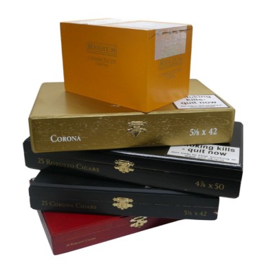 Pack Of 10 Empty Paper Covered Cigar Boxes - Assorted Sizes For Crafts, Storage, & Projects - View #9