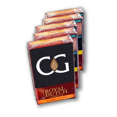 Ritmeester Royal Dutch Flame Filter (Formerly Sunshine) Cigarillos - 5 Packs of 10 (50) Bundle Deal