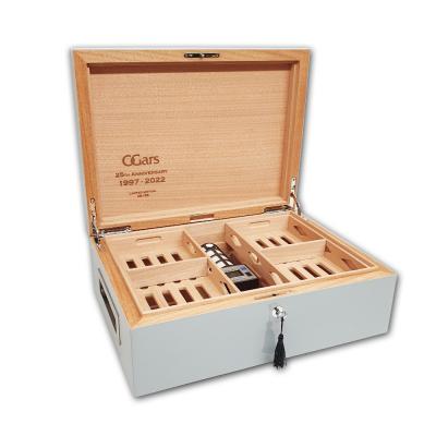 Villa Spa  - C.Gars Ltd 25th Anniversary Seleccion Orchant Humidor - 200 cigars capacity &Acirc;� Silver Grey
