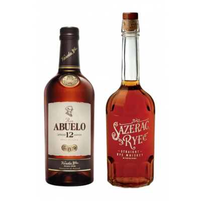 JANUARY SALE - SPECIAL OFFER BUNDLE DEAL - Ron Abuelo 12 Year Old Rum & Sazerac 6 Year Old Straight Rye Whiskey