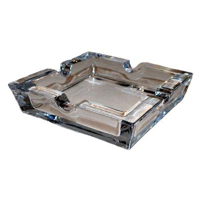 Clear Glass 4 Cigar Rest Ashtray