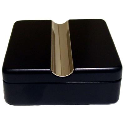FATHERS DAY - Cigar Ashtray 100mm Square Black Twist Lid