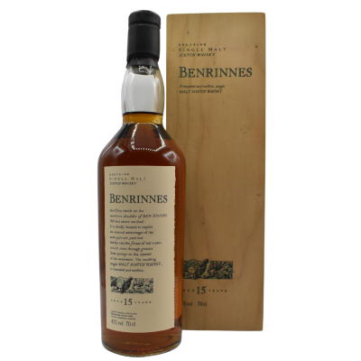Benrinnes 15 Year Old Flora & Fauna in Wooden Presentation Box - 43% 70cl
