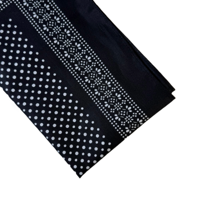 Wilsons of Sharrow Snuff Black Patterned Handkerchief