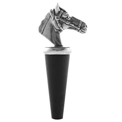 Horse Head English Pewter Wine Bottle Stopper