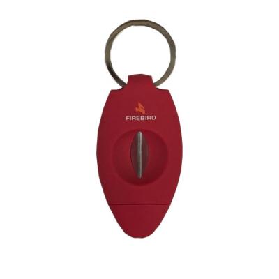 Colibri Firebird Viper V Cut Keyring Cigar Cutter - Red