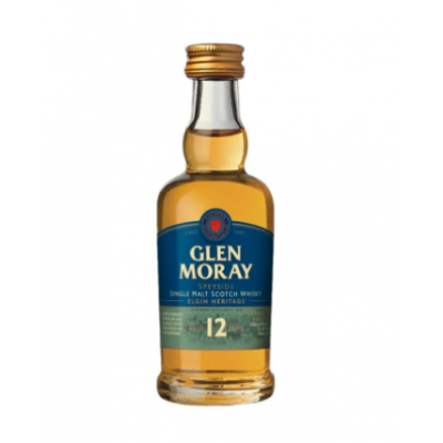 Glen Moray 12 Year Old Whisky Miniature - 40% 5cl