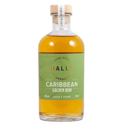 Halls Golden Caribbean 3 Year Old Rum - 45% 70cl