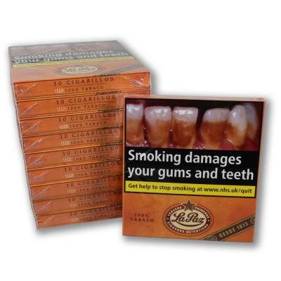La Paz Mini Cigarillos - 10 Packs of 10 cigars (100) Bundle Deal - (Discontinued)