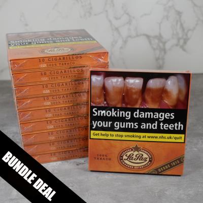 La Paz Cigarillos - 10 Packs of 10 Cigars (100) Bundle Deal - (Discontinued)