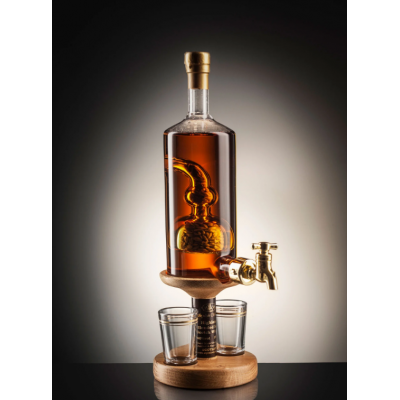 Barley Tap and Two Glasses Whisky Decanter (Stylish Whisky) - 40% 350ml