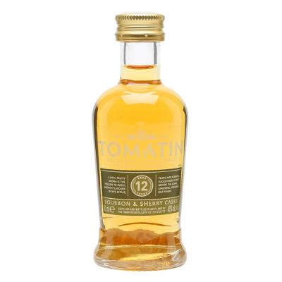Tomatin 12 Year Old Bourbon & Sherry Cask Miniature - 43% 5cl