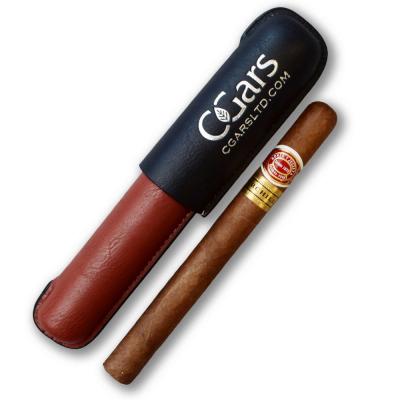 CGars Two Tone Leather Cigar Case Grande and Romeo y Julieta Churchill Cuban Sampler