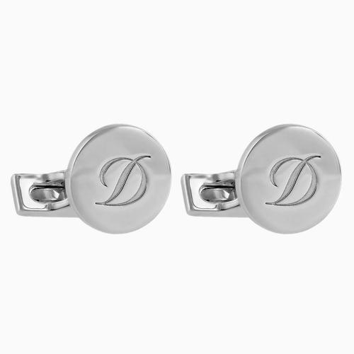 ST Dupont Cufflinks - Silver D Logo Round