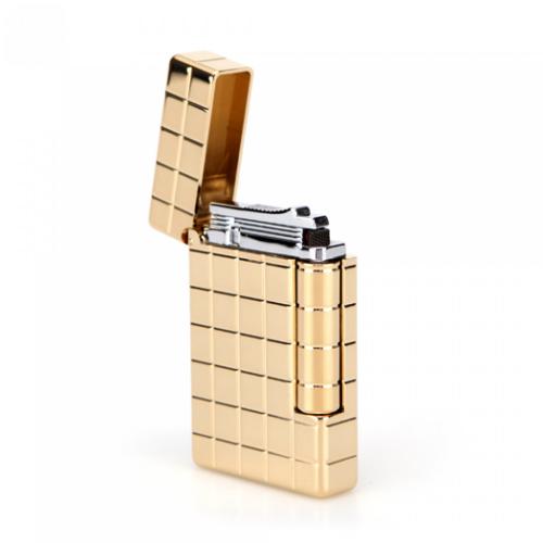 ST Dupont Lighter - Initial - Square Golden Bronze