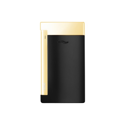 ST Dupont Lighter - Slim 7 Flat Flame Torch - Black and Gold
