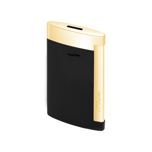 ST Dupont Lighter - Slim 7 Flat Flame Torch - Black and Gold