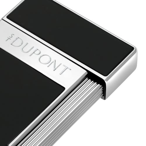 ST Dupont Lighter - Slimmy - Black Lacquer & Chrome