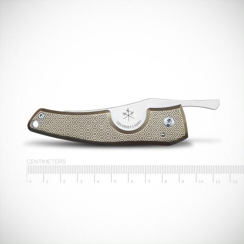 Les Fines Lames Le Petit - The Cigar Pocket Knife - Brass Hexagon