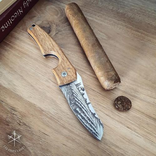 Les Fines Lames Le Petit - The Cigar Pocket Knife - Barrel Series Cognac