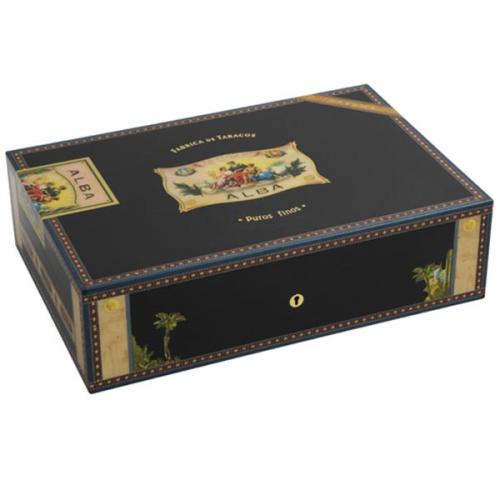 Elie Bleu Flor de Alba Black Humidor - 110 Cigar Capacity