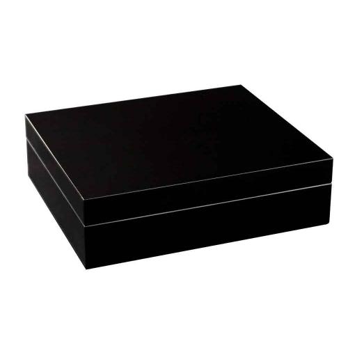 Adorini Torino Black Deluxe Cigar Humidor - 30 Cigar Capacity (AD059)