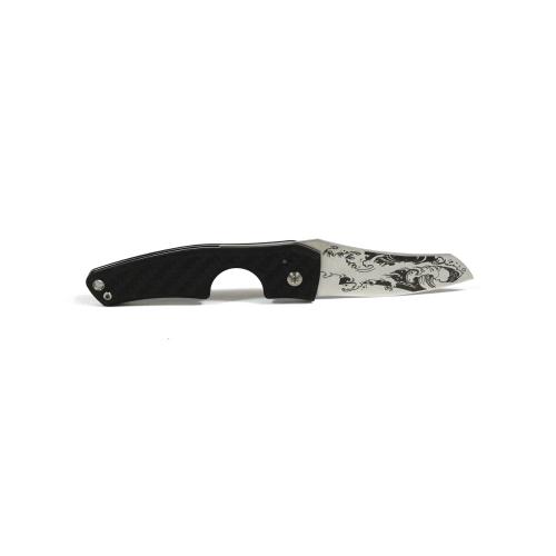 Les Fines Lames Le Petit - The Cigar Pocket Knife - Wave Blade Carbon Fibre