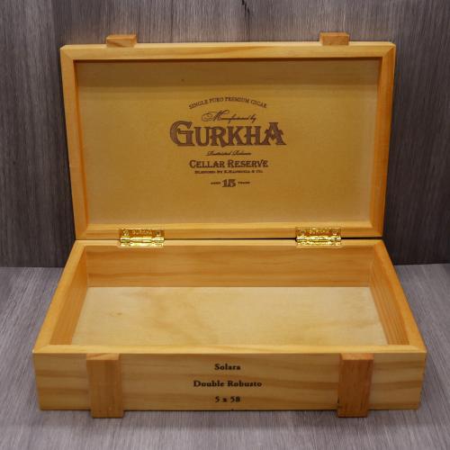 Empty Gurkha Cellar Reserve 15 Year Old Solara Double Robusto Box