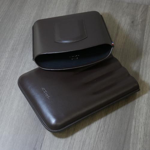 ST Dupont Cigar Case - Atelier CL Leather - Brown - Holds 5 Cigars